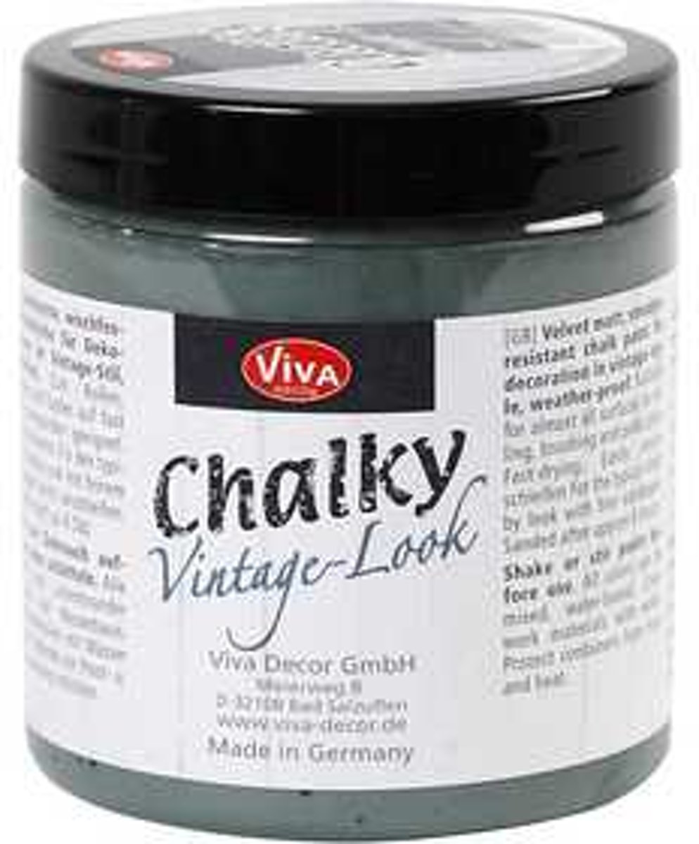 Chalky vintage look verf, dark green (702), 250ml [HOB-24334]